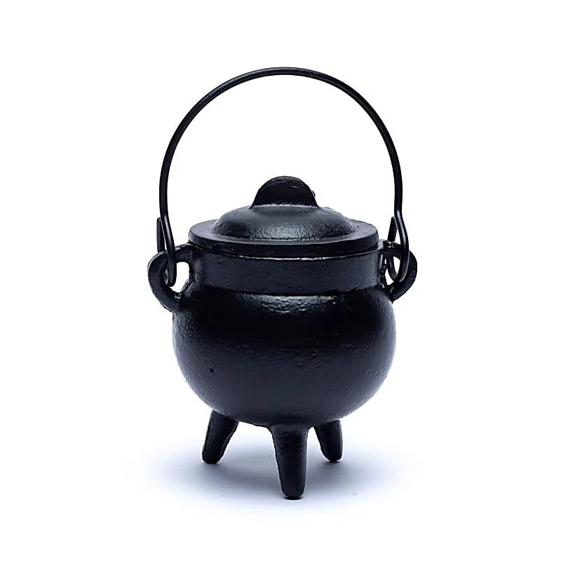 Gietijzeren cauldron medium – 9 cm – Heksenketel voor wierook & rituelen