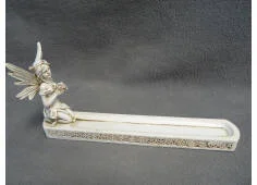 Wierookhouder Luxe Elfje Geknield Wit