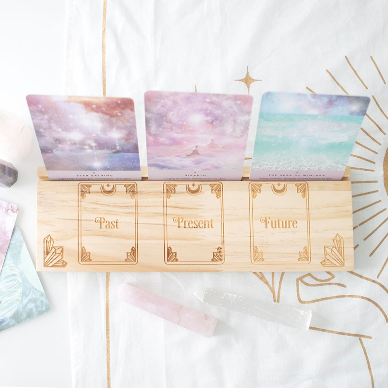 Houten Past Present Future Tarot Kaartenhouder – Spirituele Decoratie