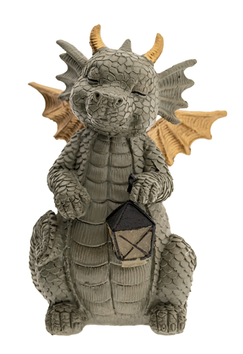 Baby Dragon Umi – Zonnelicht Draakje voor Tuin en Terras, 18 cm