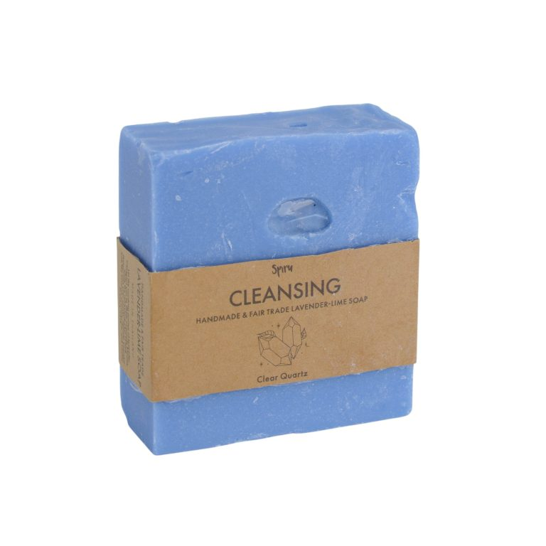 Fair Trade Edelsteen Zeep – Lavendel, Limoen & Bergkristal – Reinigen (100 gram)
