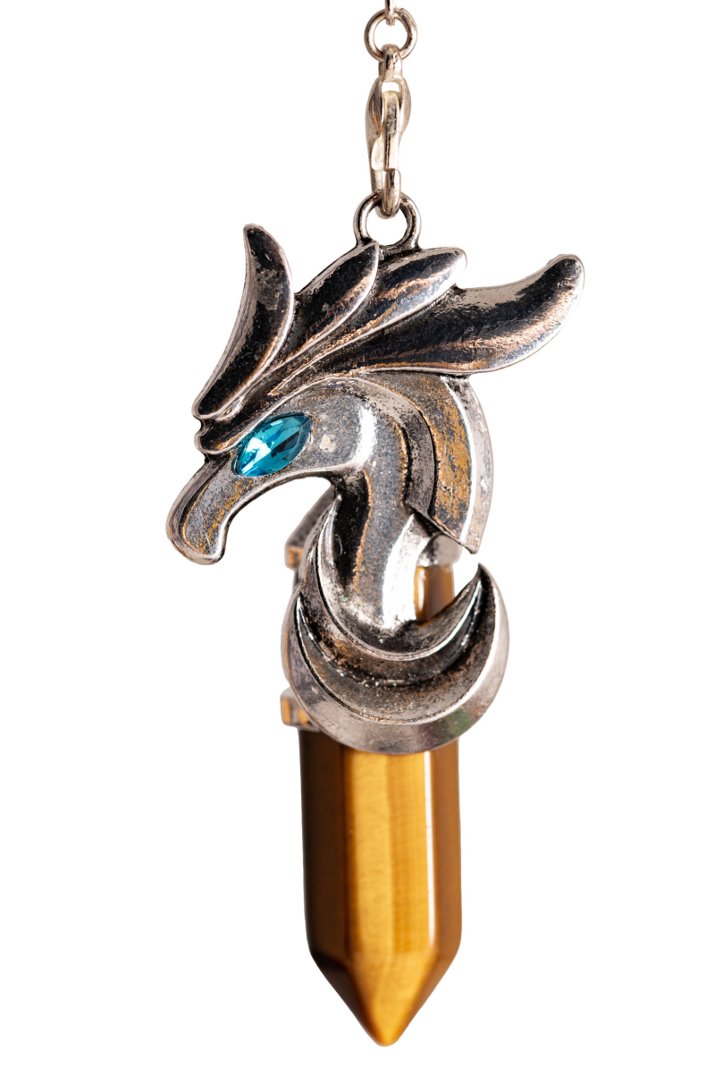 Dragon Pendel Tijgeroog 65 mm-draak