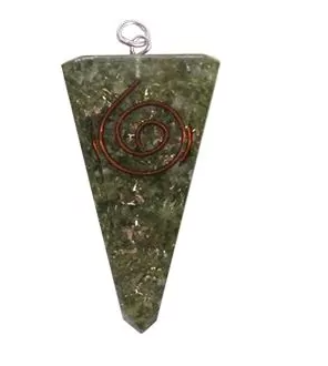 epidot - orgoniet punt hanger