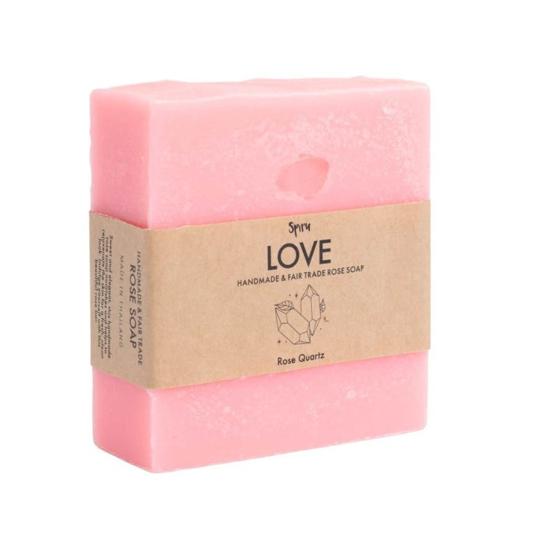 Fair Trade Edelsteen Zeep – Roos & Rozenkwarts – Liefde