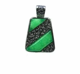 Trapezium hanger aventurijn ca 50 x 33mm