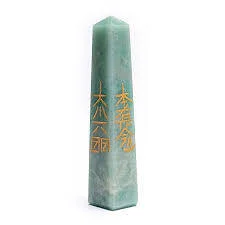 Amazoniet reiki obelisk -- 7.5-10cm