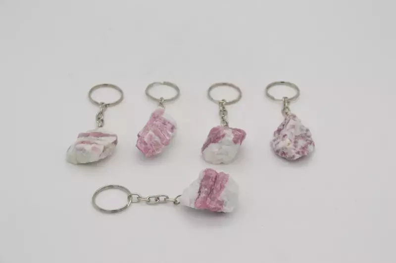 sleutelhanger  Roze Toermalijn - Rubeliet