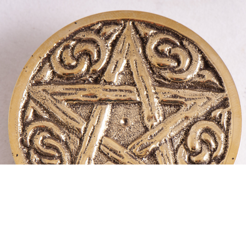 Coin Pentagram 5,5 cm – Messing, Bescherming & Ritueel Accessoire
