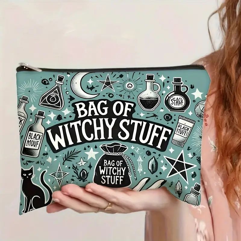 Mystiek Tasje met Rits – Bag of Witchy Stuff (21x15 cm)
