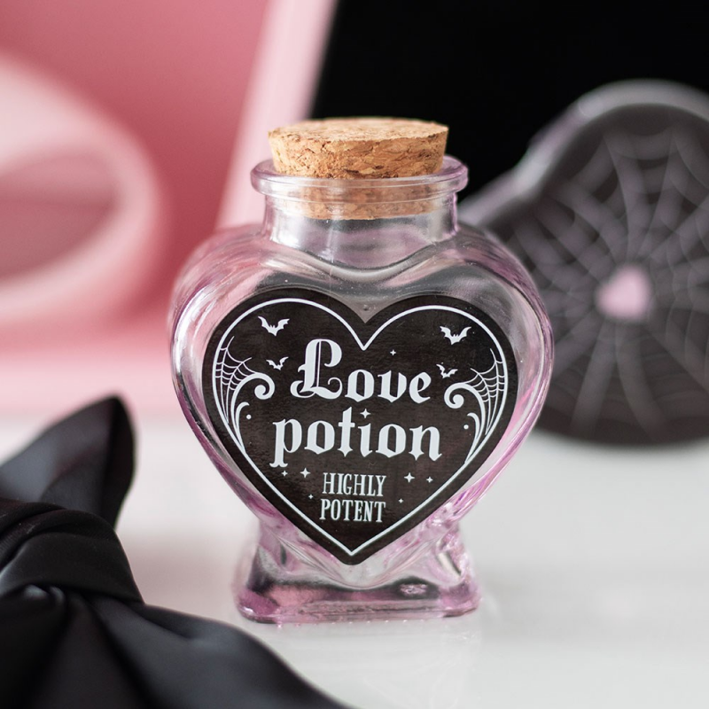 Love Potion Decoratief Glazen Hartflesje – Mystieke Sierfles