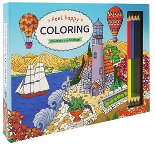 Feel happy coloring - kleurboek én potlodenset