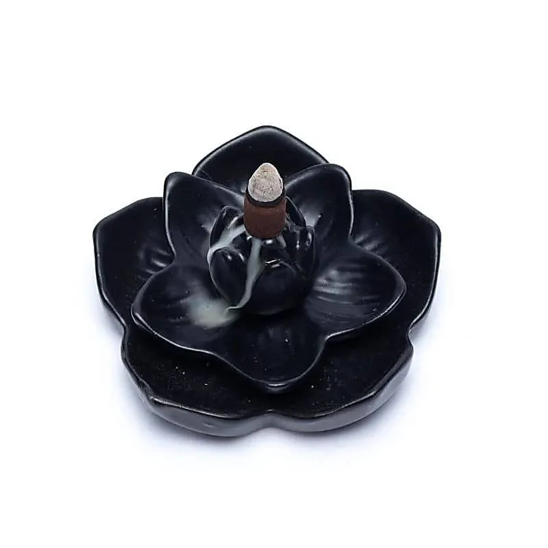 Backflow waterval wierookbrander Lotusbloem --  12.7x12.7x5.8cm