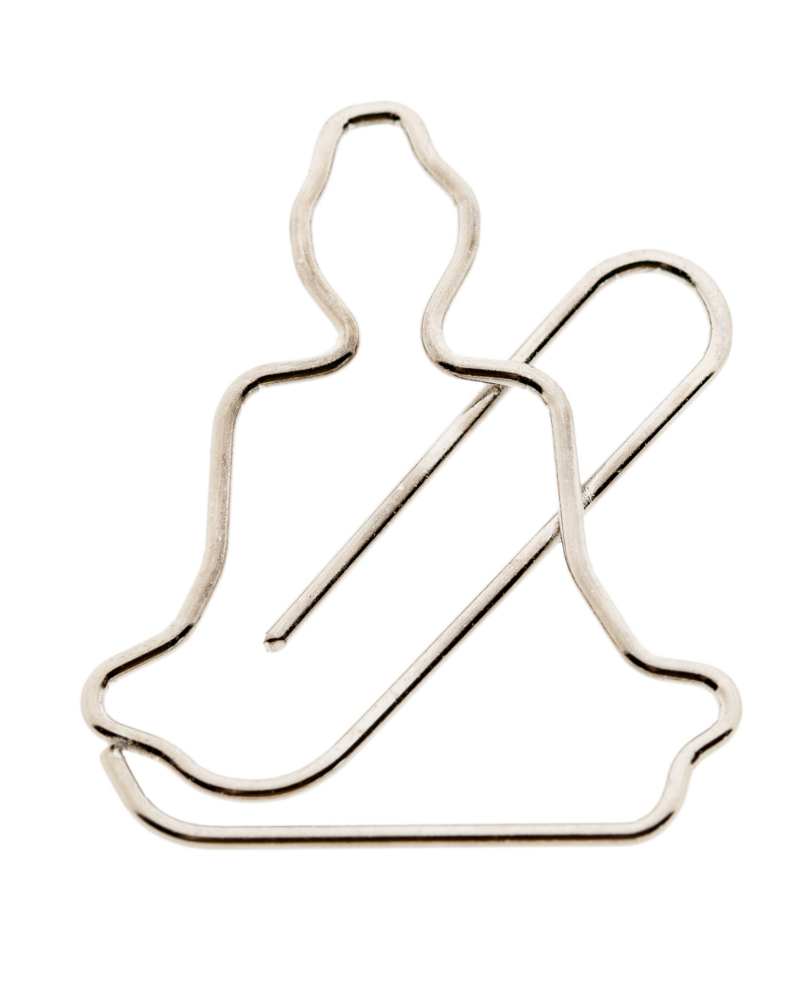 Yoga Buddha Paperclips 15 stuks – Multifunctioneel, Zilver & Goud