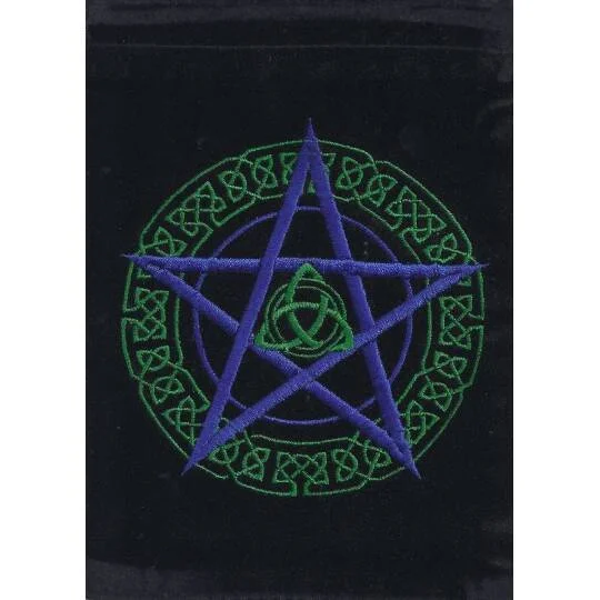 tarot zakje fluwelen tasje  Pentagram En Triquetra