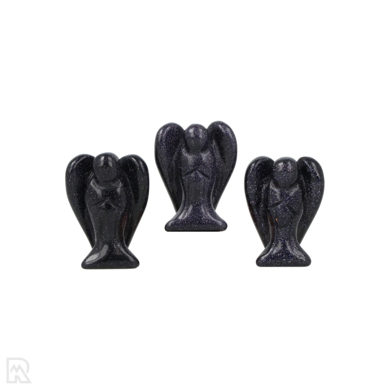 Blauwe goudsteen engel 2.5cm