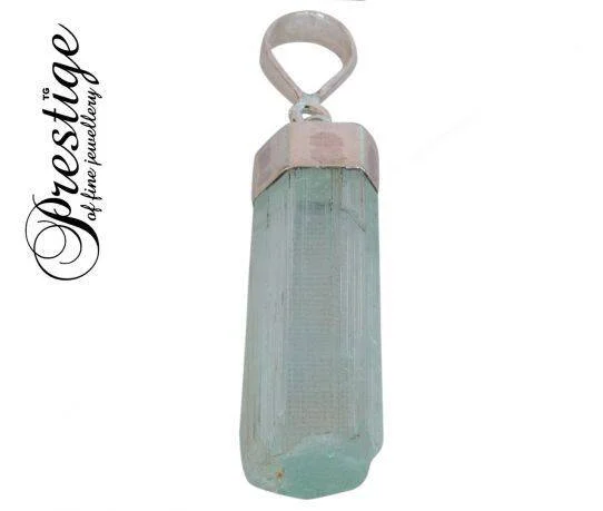 Aquamarijn hanger in 925/000 zilver
