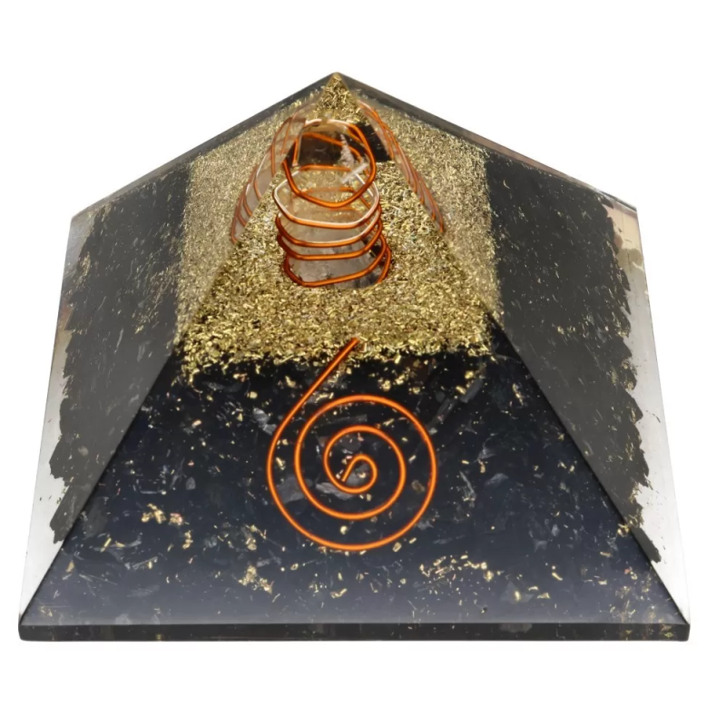 Orgoniet piramide met Toermalijn – bescherming en aarding