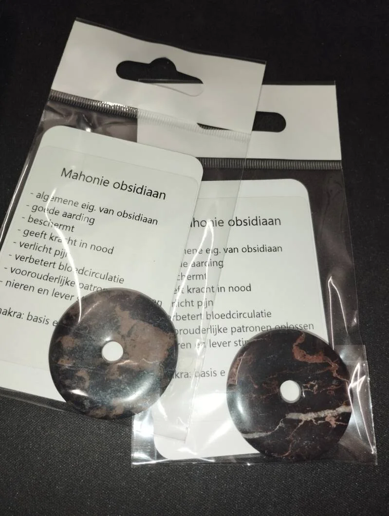 hanger mahonie obsidiaan donut