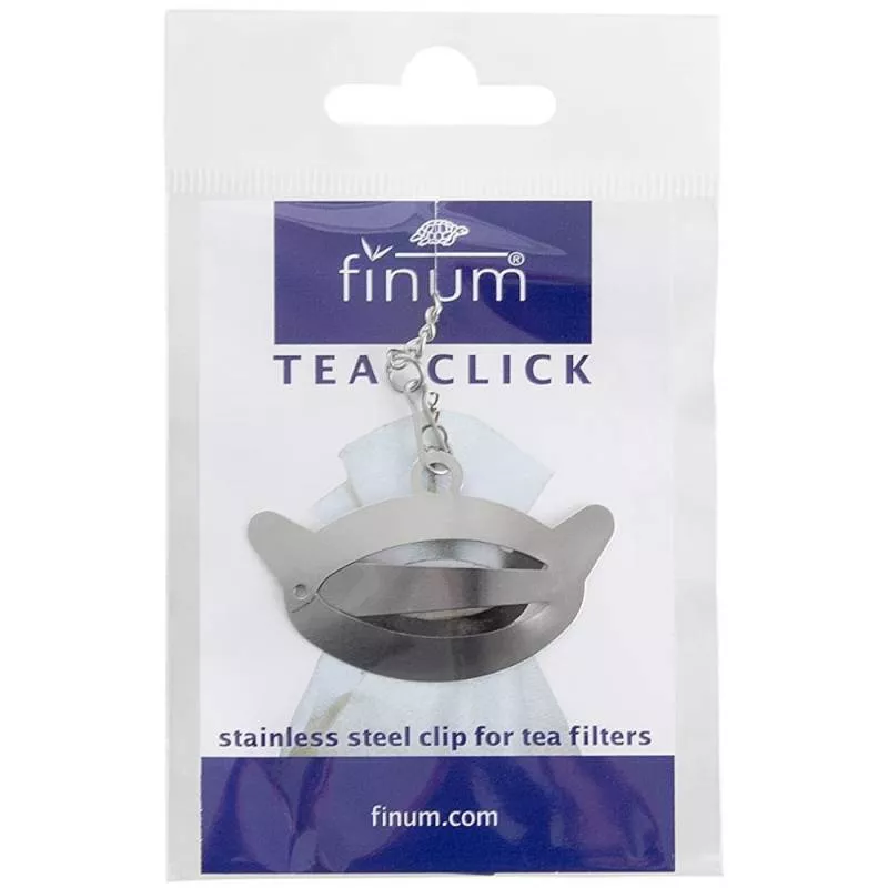 Theefilter Clip RVS met ketting