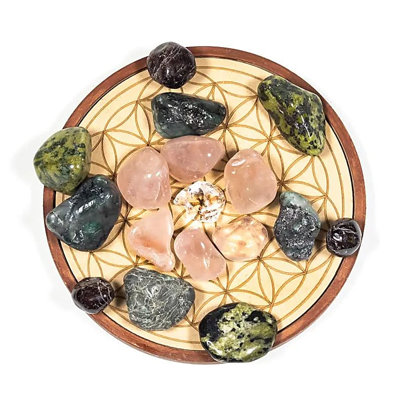 Edelsteengrid Liefde – Crystal Grid voor Liefde & Hartenergie | De Stenen der Wijsheid