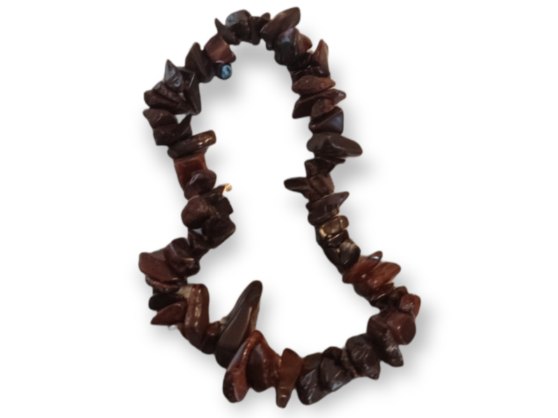 armband stierenoog split (rode tijgeroog)