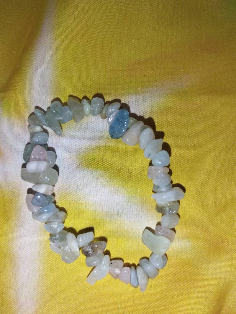armband split morganiet aquamarijn
